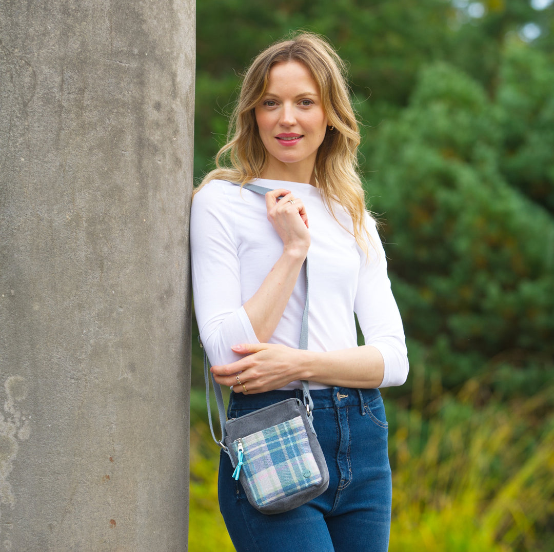 Skye Tweed Phone Pouch Cross Body Bag by Earth Squared
