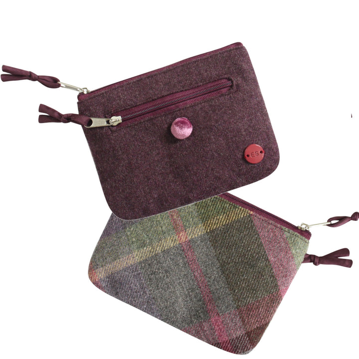Plum & Gullane Tweed Emily Coin Purse by Earth Squared