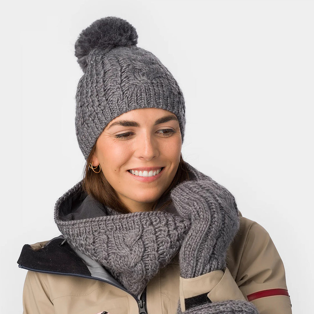 Eisbar AFRA Pom Bobble Hat - Anthracite