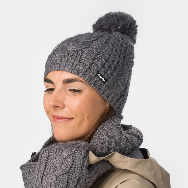 Eisbar AFRA Pom Bobble Hat - Anthracite