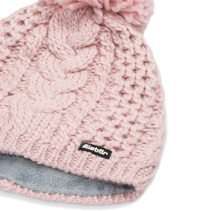 Eisbar AFRA Pom Bobble Hat - Pink Clay
