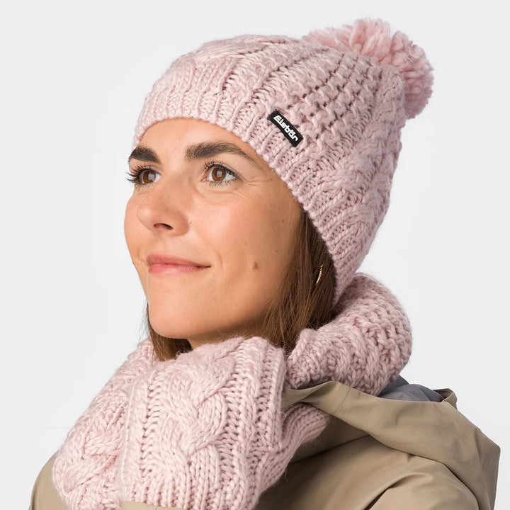 Eisbar AFRA Pom Bobble Hat - Pink Clay