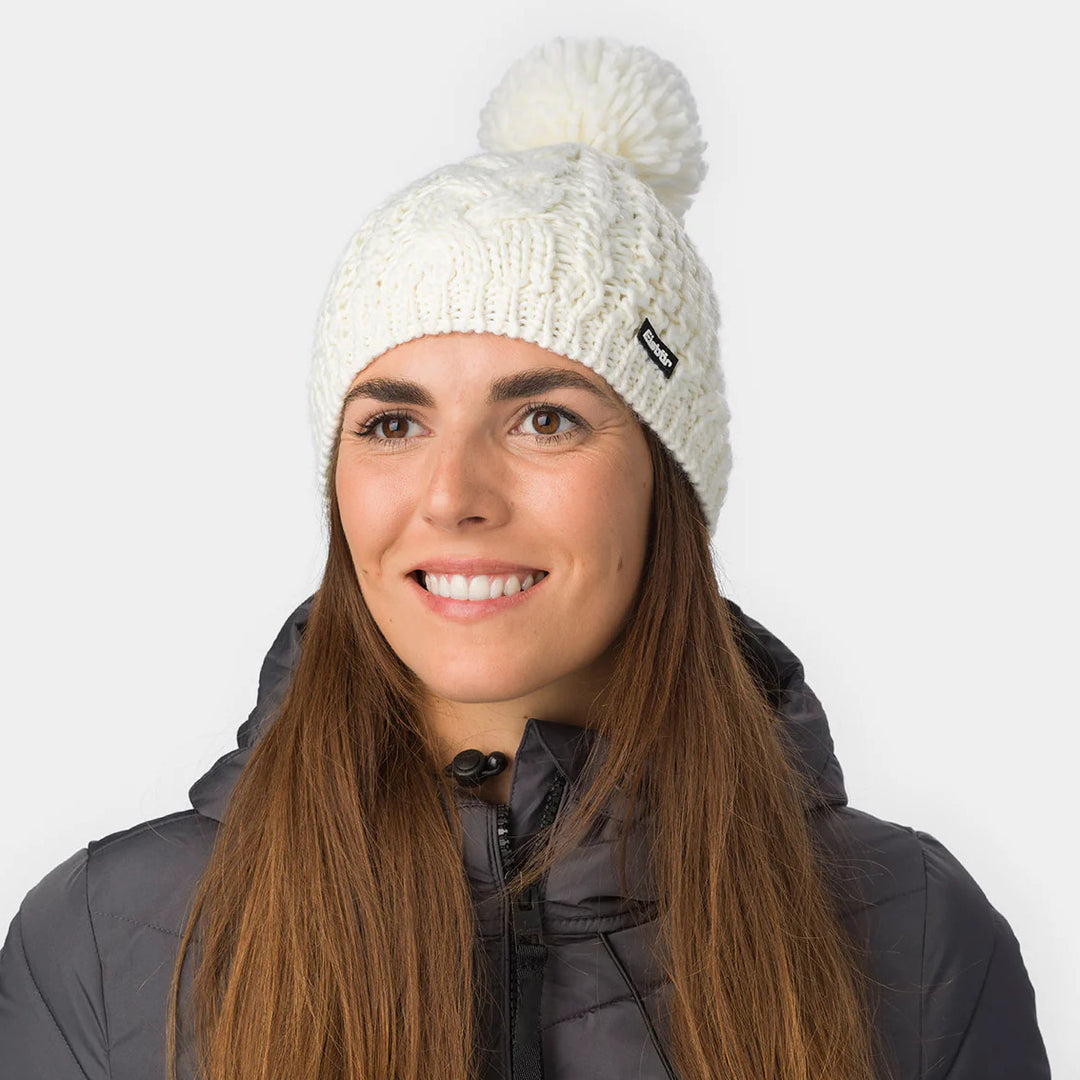 Eisbar AFRA Pom Bobble Hat - White