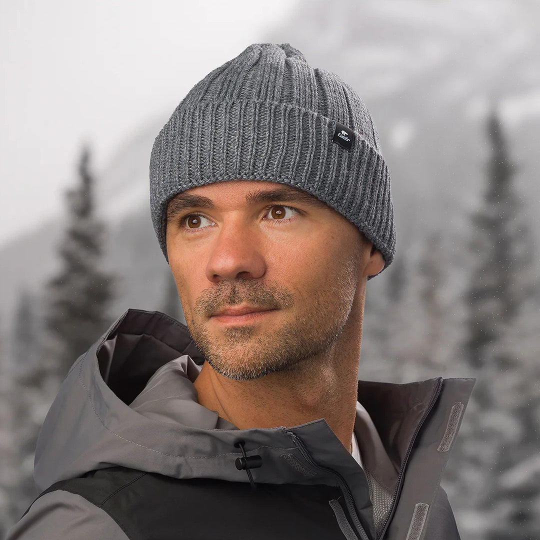 Eisbar AYO Ribbed Beanie Hat - Anthracite Grey