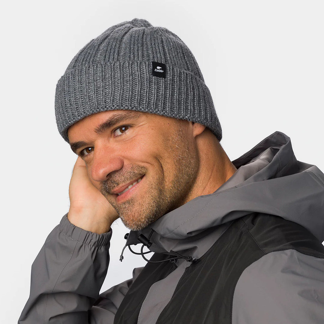 Eisbar AYO Ribbed Beanie Hat - Anthracite Grey