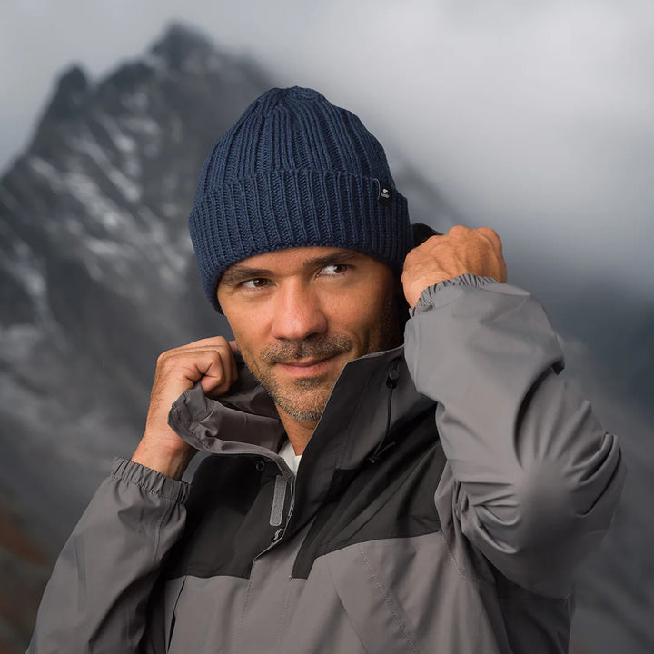 Eisbar AYO Ribbed Beanie Hat - Dark Cobalt