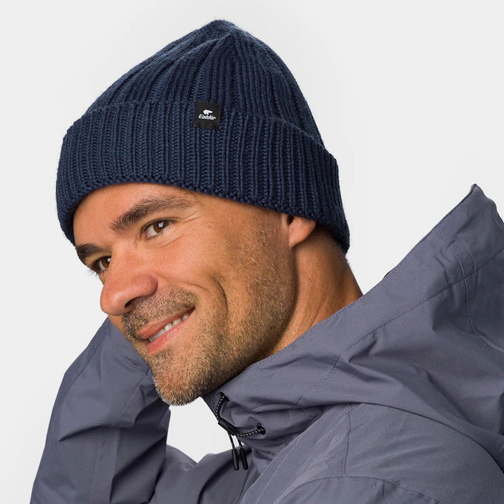 Eisbar AYO Ribbed Beanie Hat - Dark Cobalt