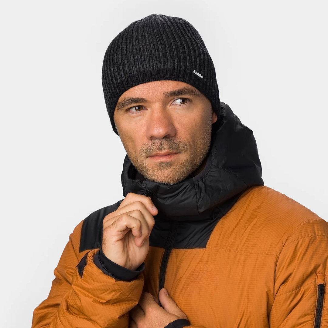 Eisbar Alex Ribbed Beanie hat - Charcoal/Black