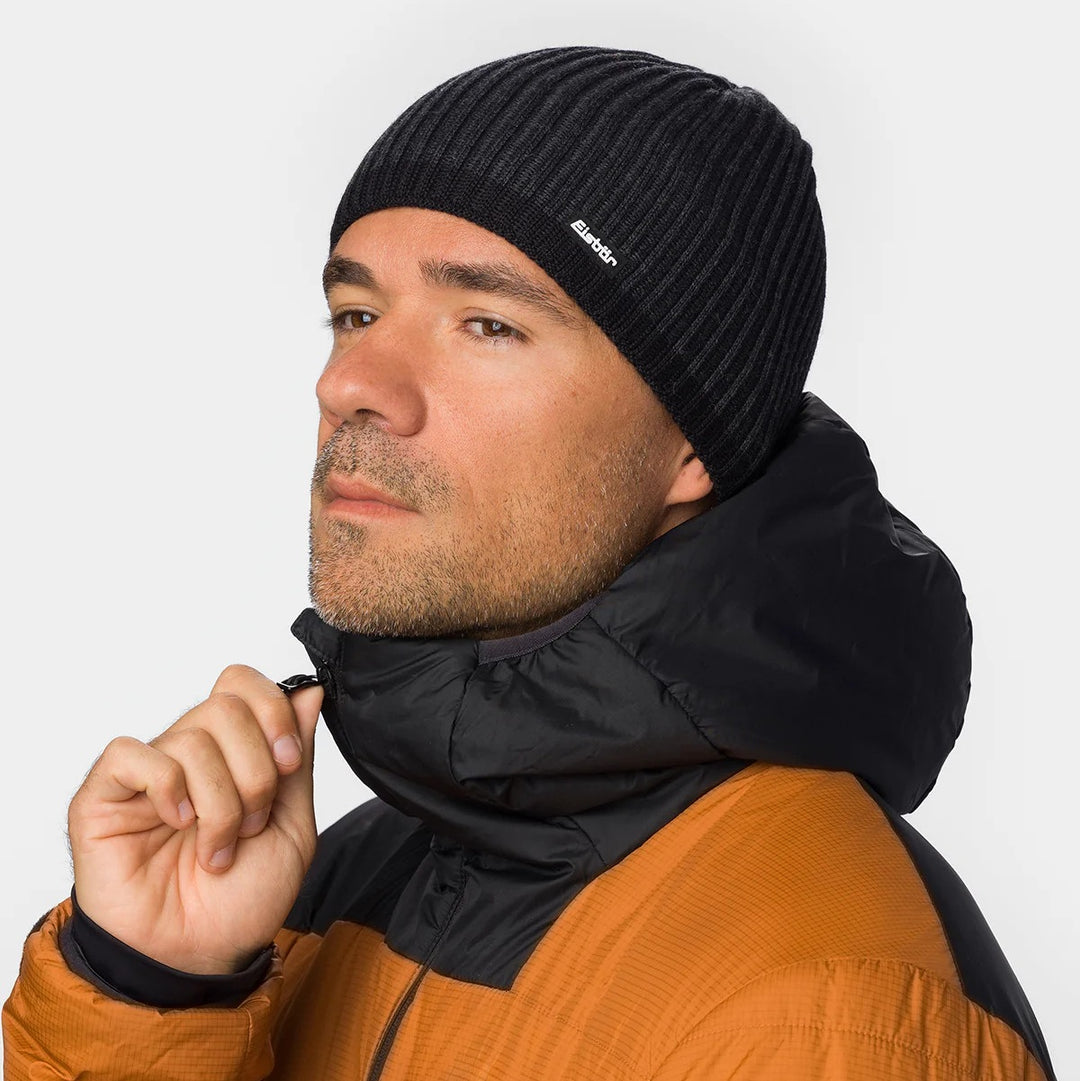 Eisbar Alex Ribbed Beanie hat - Charcoal/Black