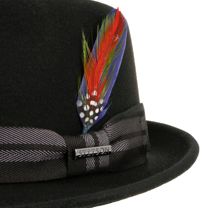 Stetson Etowah Trilby Wool Hat Black