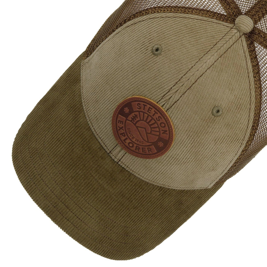 Stetson Leather Patch Baseball Trucker Cap Adjustable Snapback