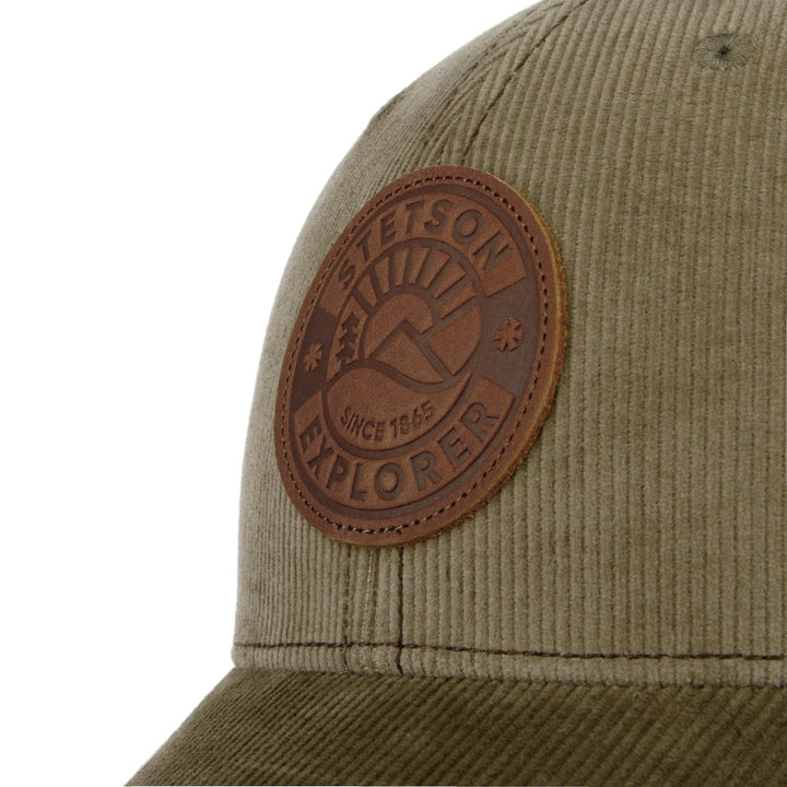 Stetson Leather Patch Baseball Trucker Cap Adjustable Snapback