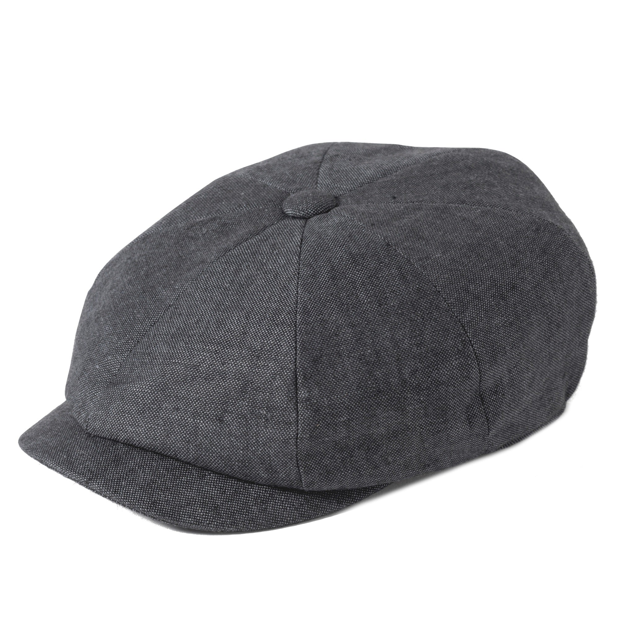 Failsworth Irish Linen Alfie Bakerboy Newsboy Cap In Charcoal