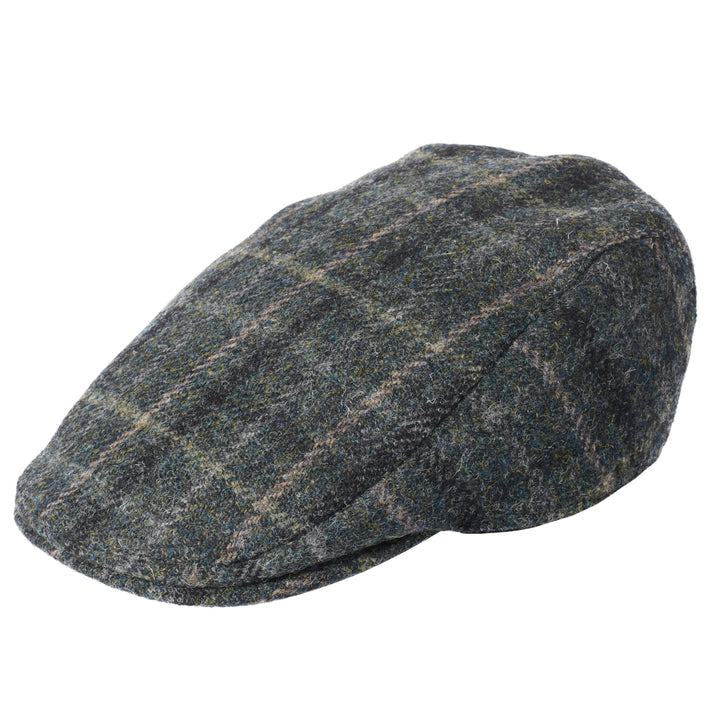 Failsworth Oban Earflap Checked Wool Cap Grey