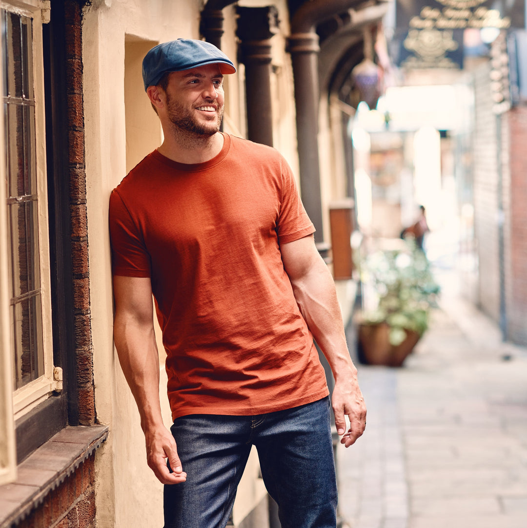 Failsworth Canvas Cotton Hudson 6 Panel Cap In Sky/Sage