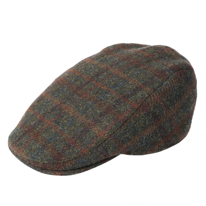 Failsworth Oban Earflap Checked Wool Cap Green
