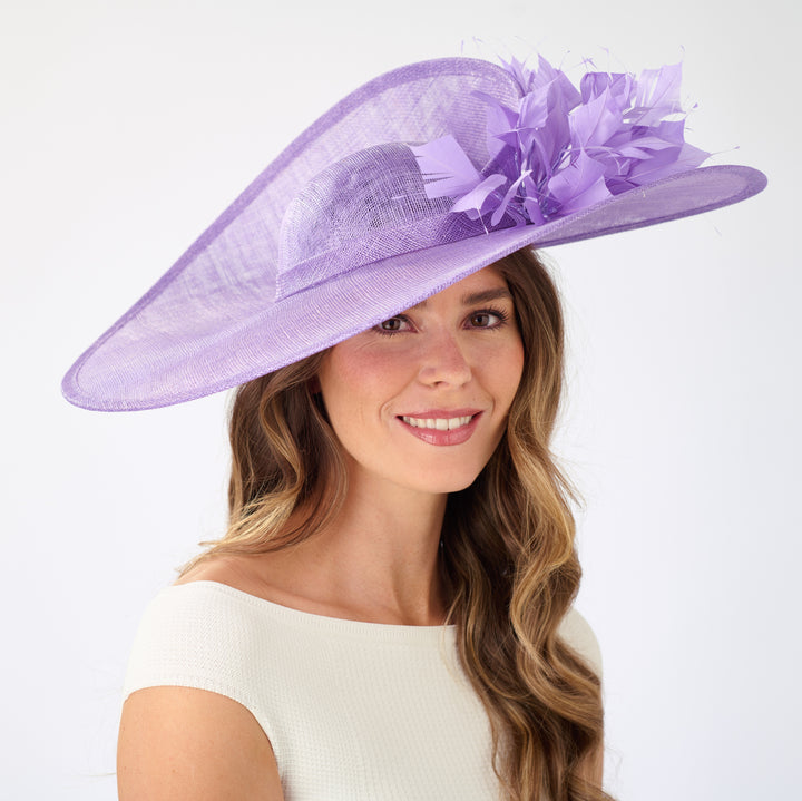 Black Large 50cm Disc Headband Fascinator (107)
