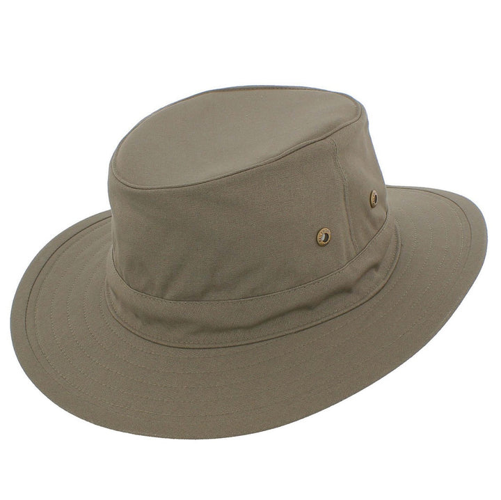 Failsworth Cotton Lightweight Traveller Safari Fedora In Khaki