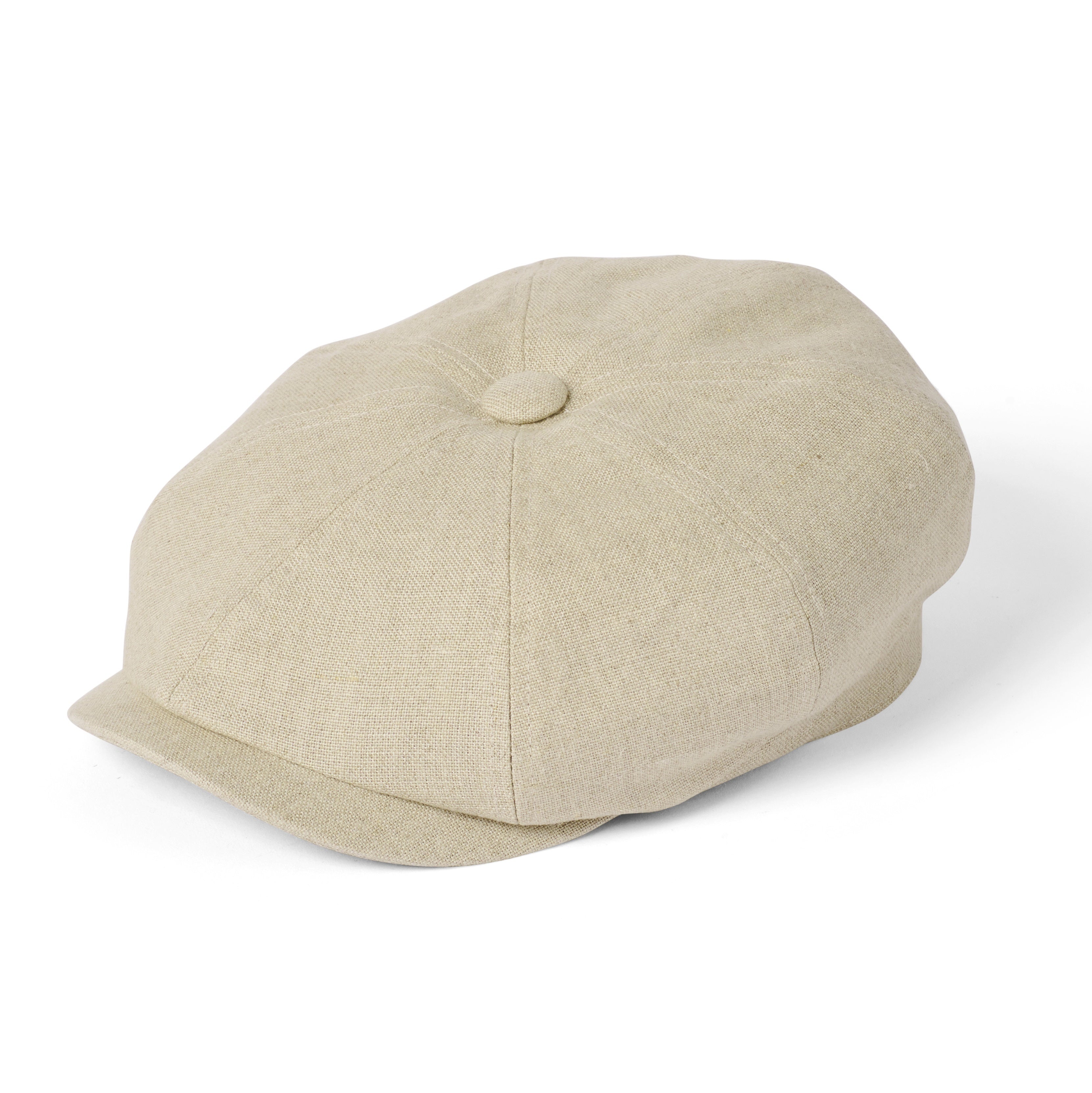 Failsworth Irish Linen Murphy Bakerboy Newsboy Cap In Natural