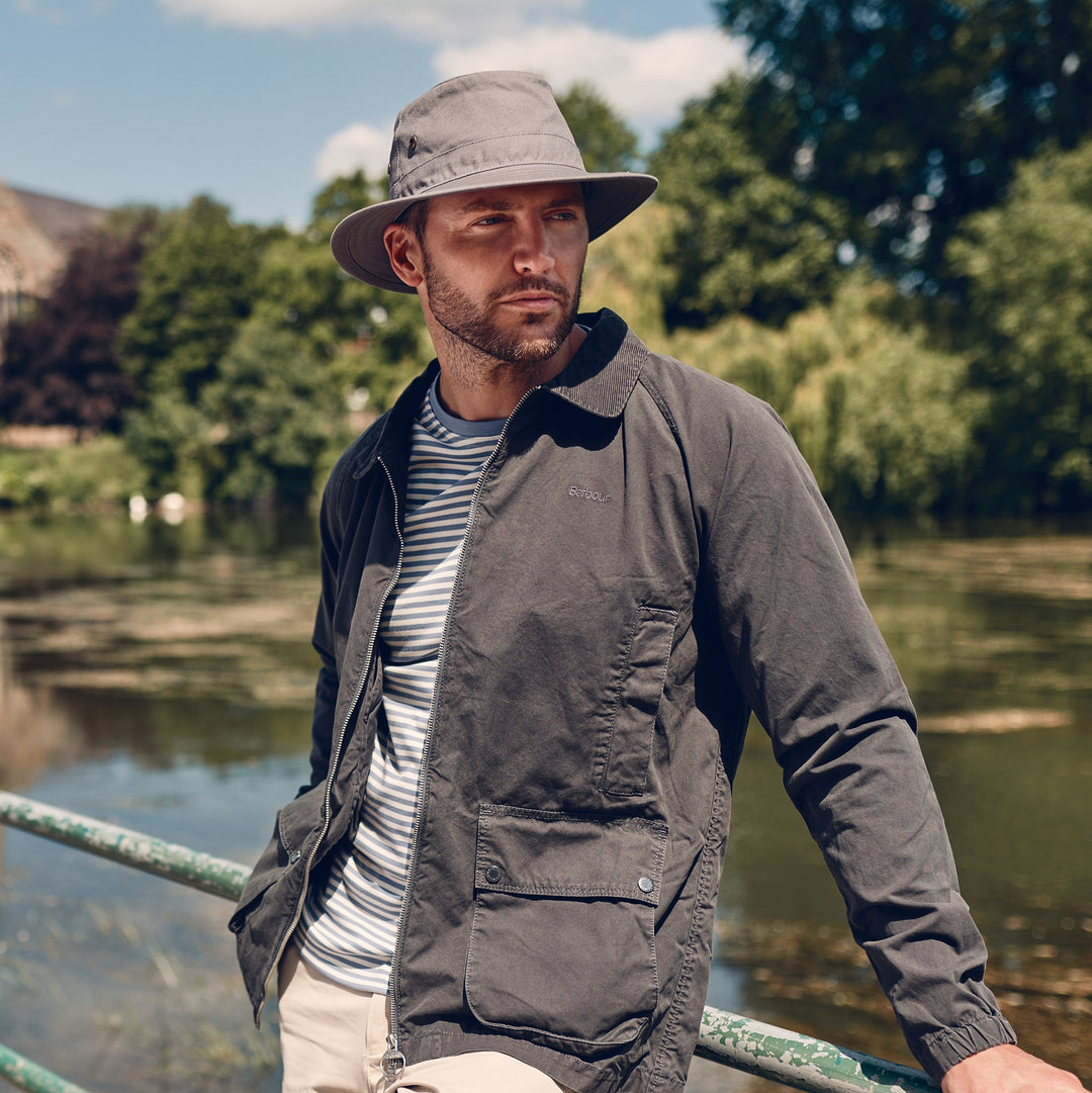 Failsworth Cotton Lightweight Traveller Safari Fedora In Grey