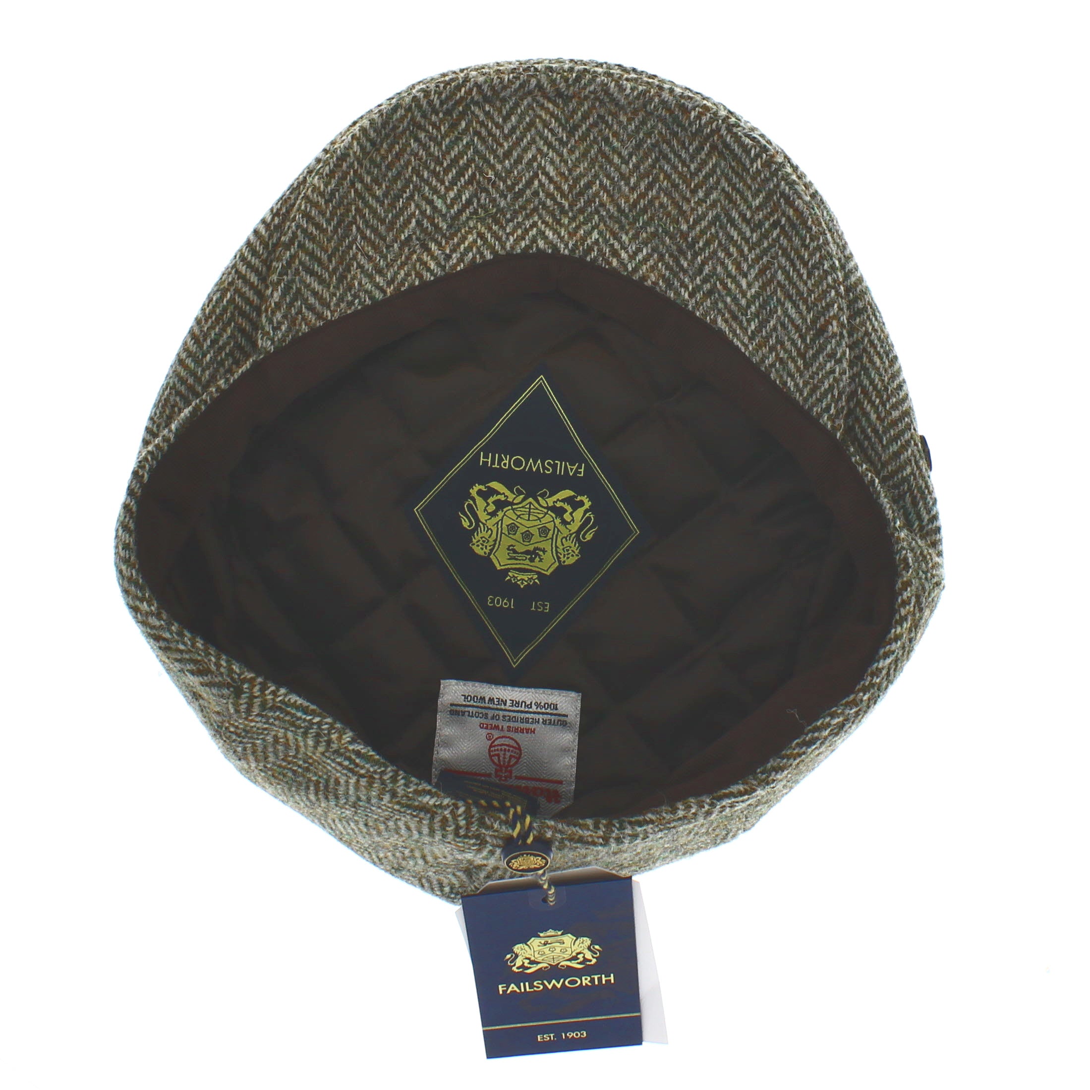 Failsworth Stornoway Harris Tweed Flat Cap Colour 3397 Multi