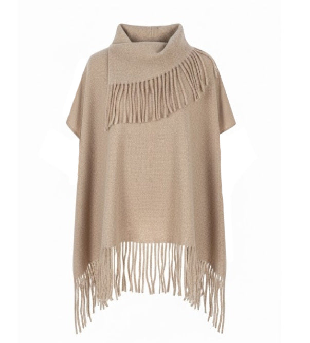 Soft Tassel Fringe Poncho Cape