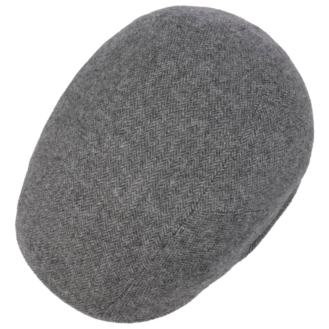 Stetson Finningley 5-Panel Ivy Flat Cap in Grey Herringbone