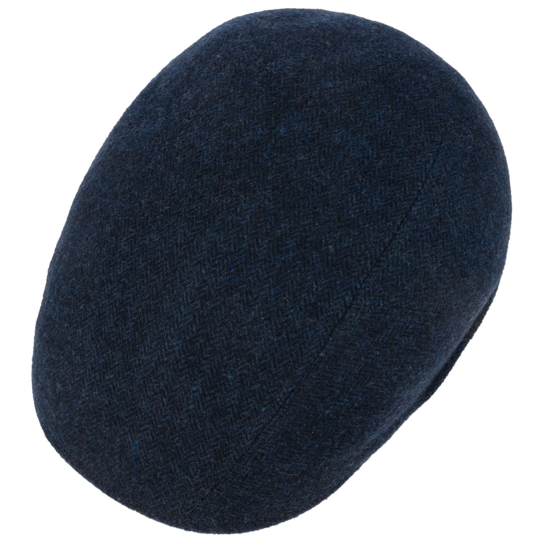 Stetson Finningley 5-Panel Ivy Flat Cap in Navy Herringbone