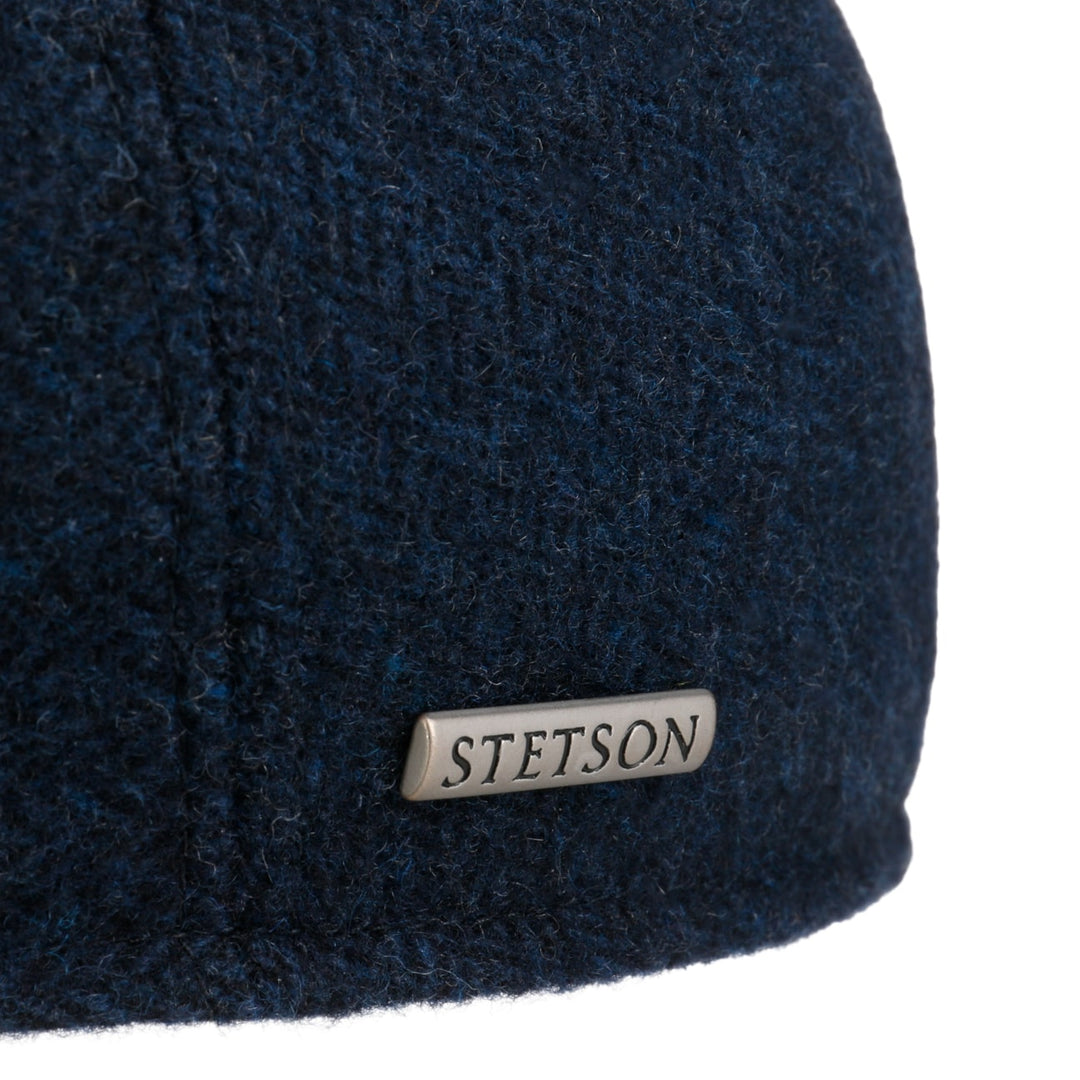Stetson Finningley 5-Panel Ivy Flat Cap in Navy Herringbone