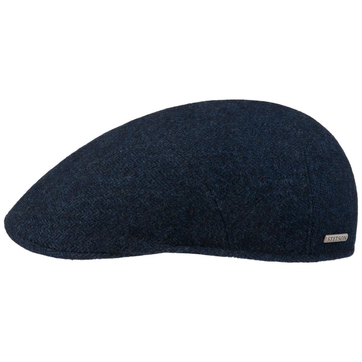 Stetson Finningley 5-Panel Ivy Flat Cap in Navy Herringbone