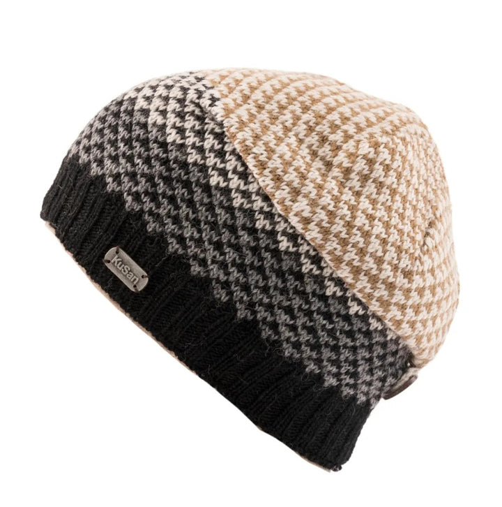 Kusan Wool Button Down Floppy Hat Black