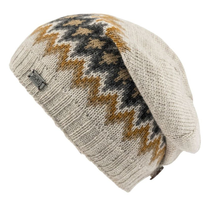 Kusan Wool Button Down Floppy Hat Oatmeal
