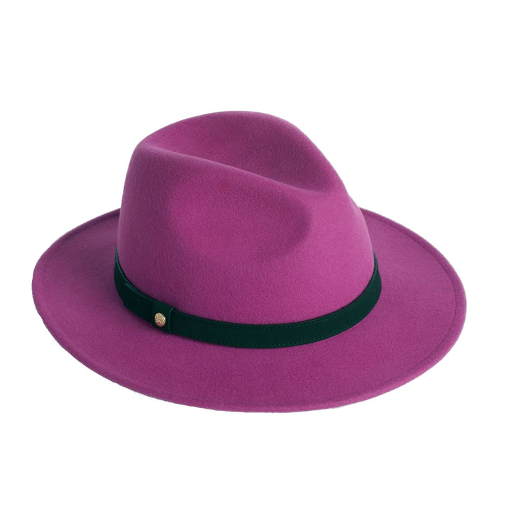 Failsworth Ladies Wool Fedora Hat in Fuchsia Pink
