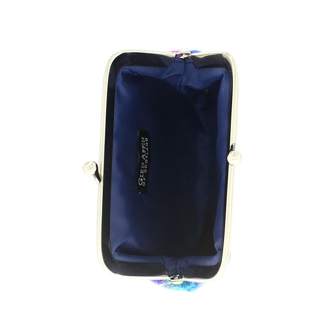 Glen Appin Eigg Small Clasp Coin Purse Blue & Teal Tartan