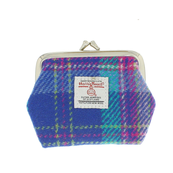 Glen Appin Eigg Small Clasp Coin Purse Blue & Teal Tartan