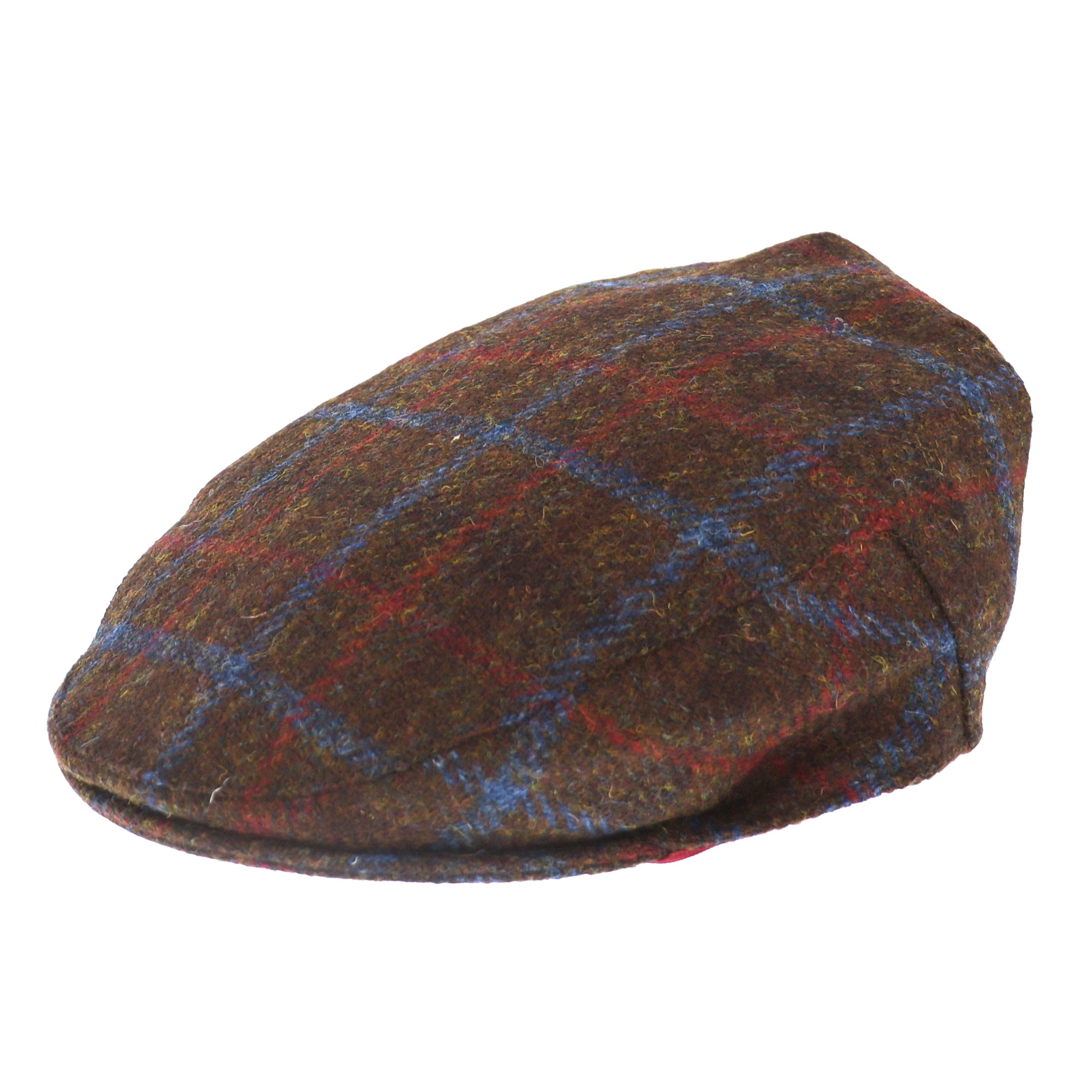 Glen Appin Harris Tweed Wool Country Flat Cap Brown Check – The Hat Company