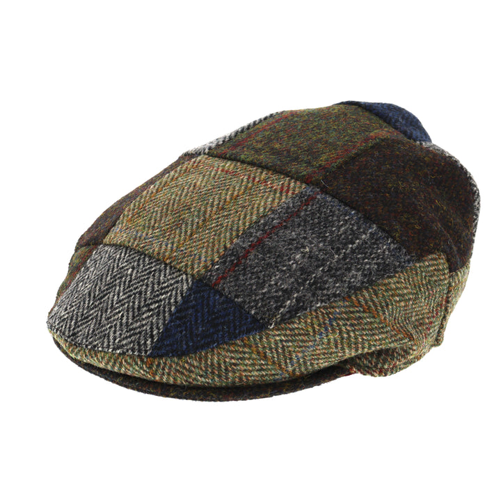 Glen Appin Harris Tweed Patchwork Wool Country Flat Cap