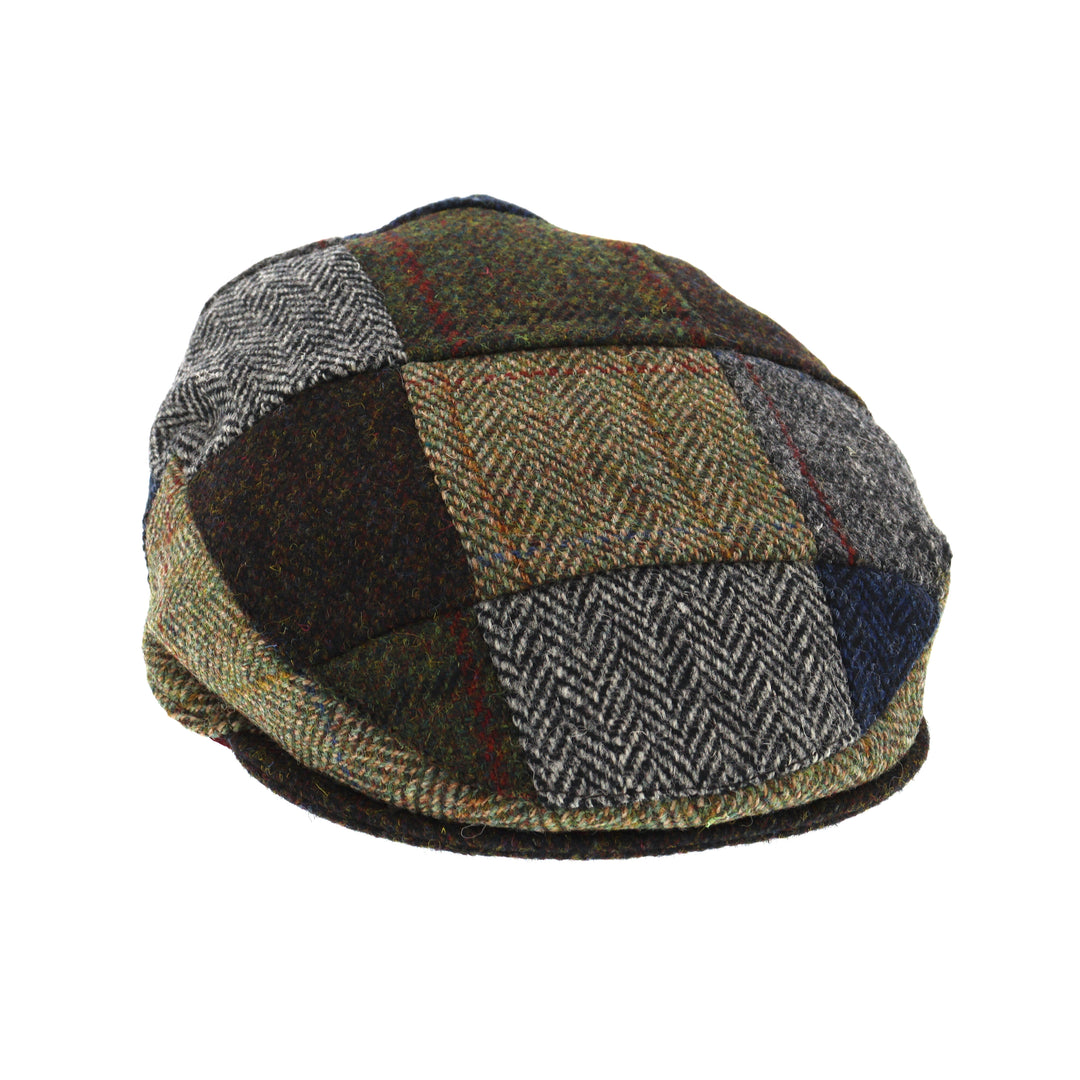 Glen Appin Harris Tweed Patchwork Wool Country Flat Cap