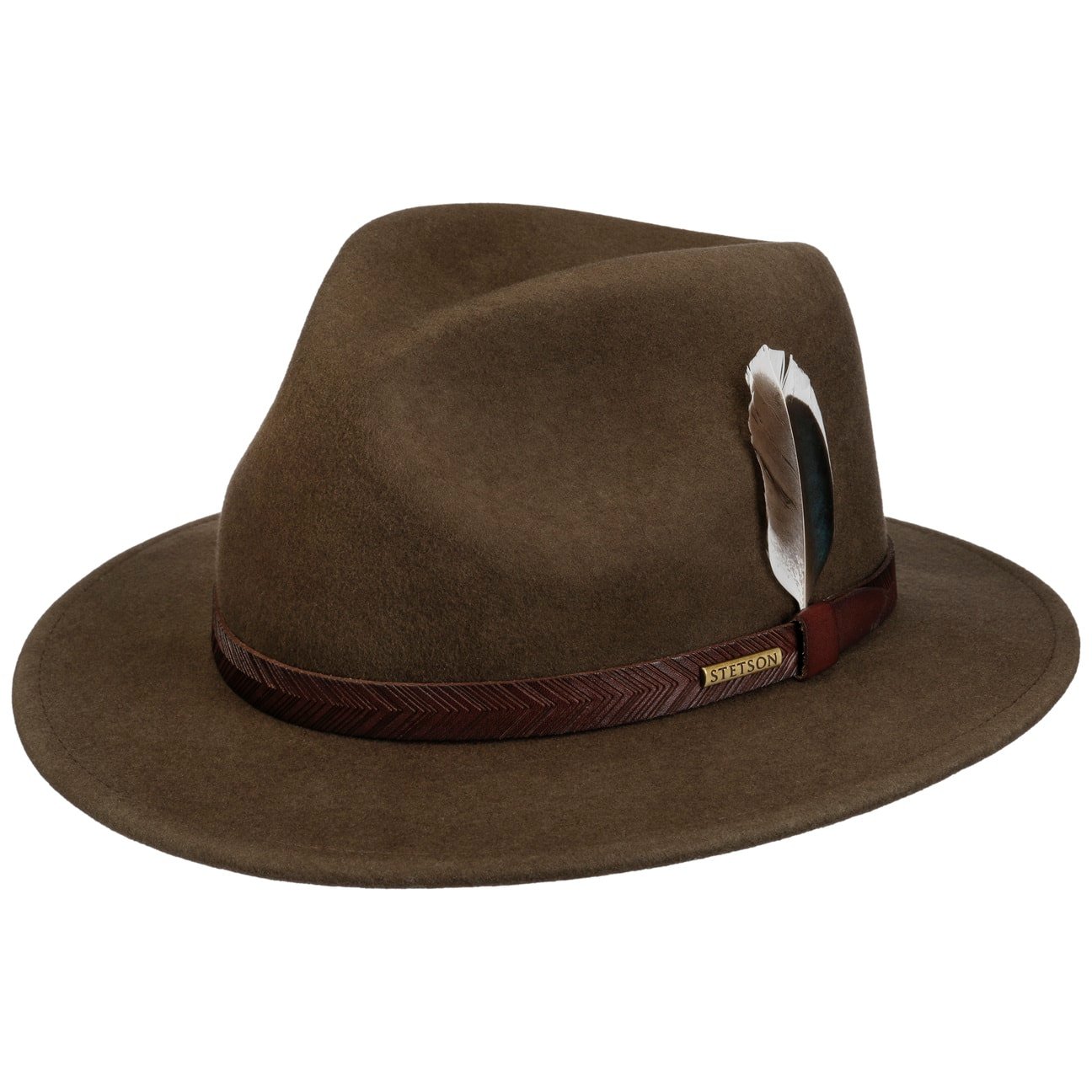 Stetson Glencoe Traveller 100% Wool Hat in Brown - The Hat Company