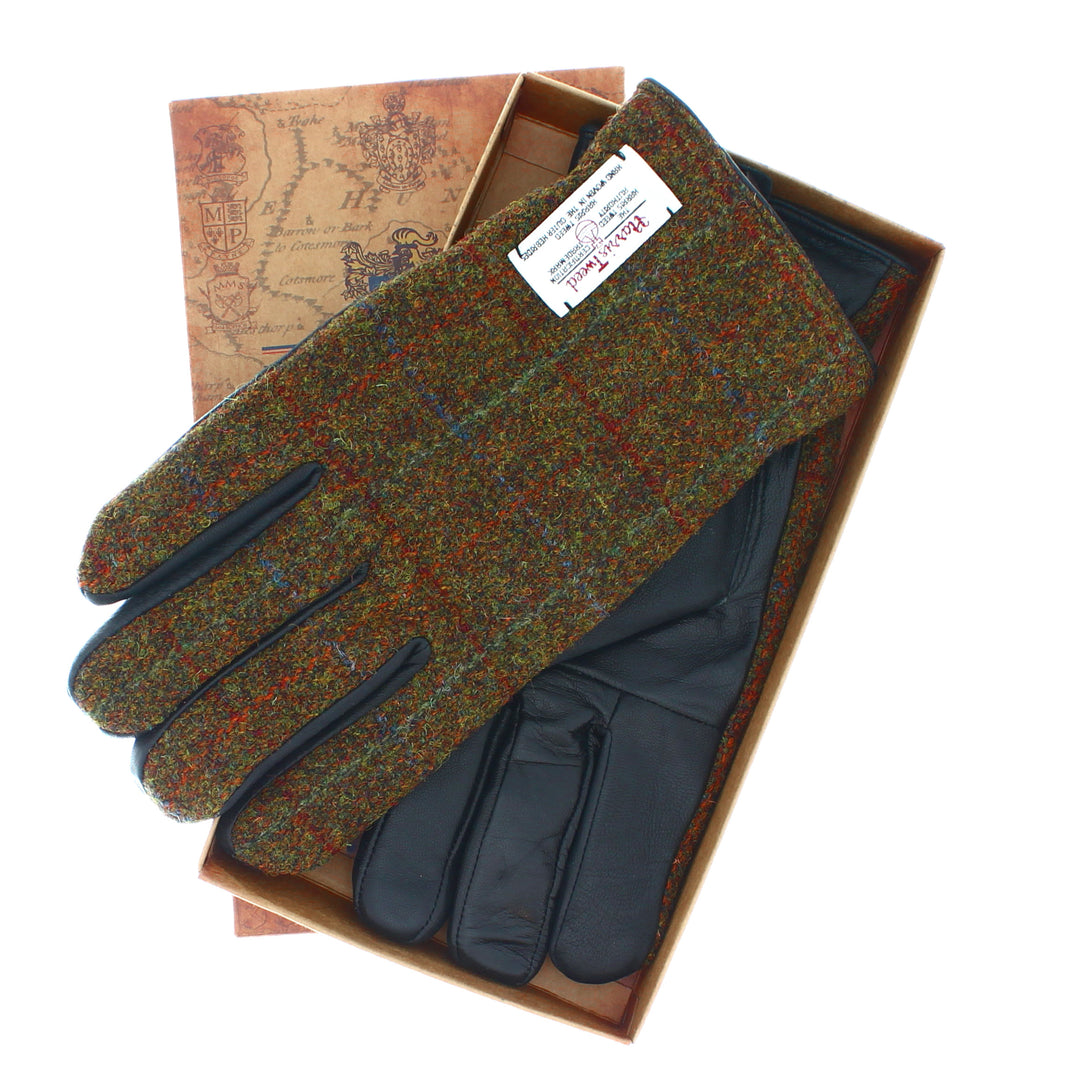 Leather & Harris Tweed Gloves