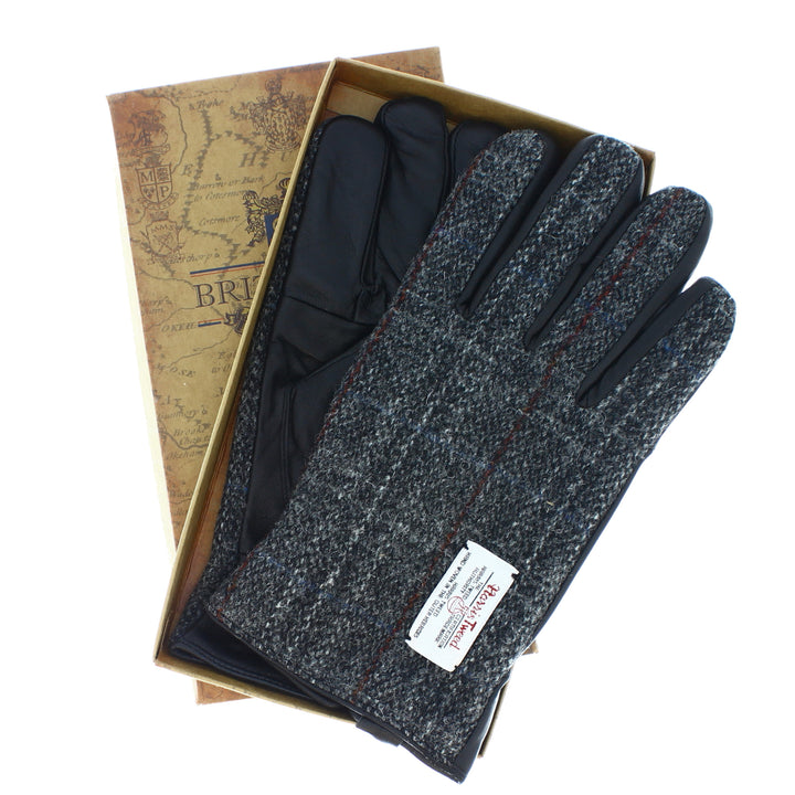 Leather & Harris Tweed Gloves