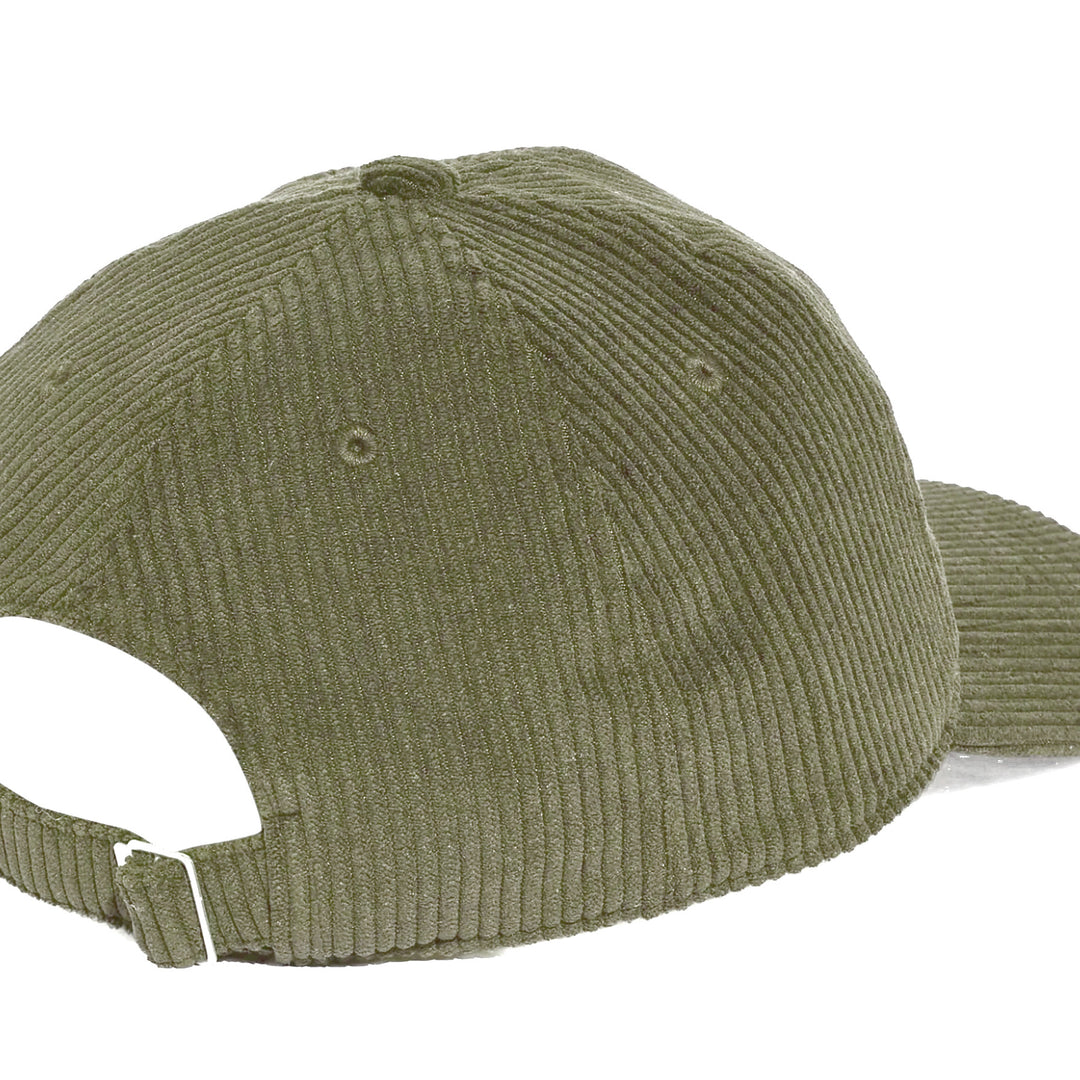 Green Corduroy Baseball Cap Adjustable Back