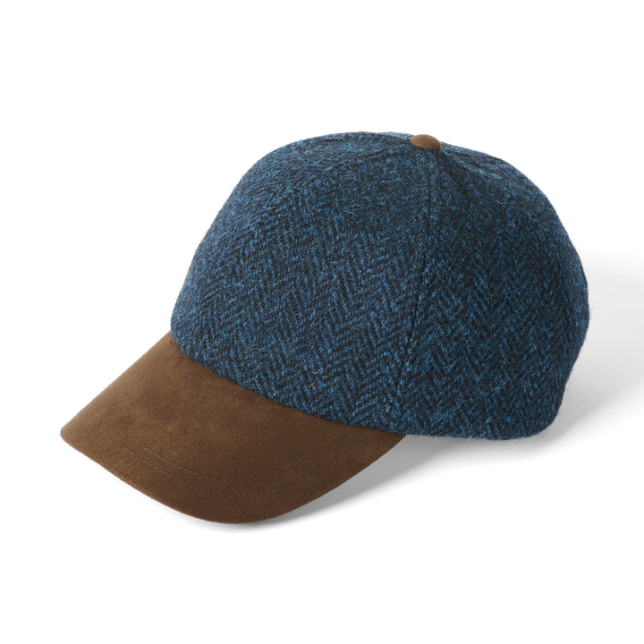 Failsworth Harris Tweed Blue Baseball Cap (3302 Pattern)