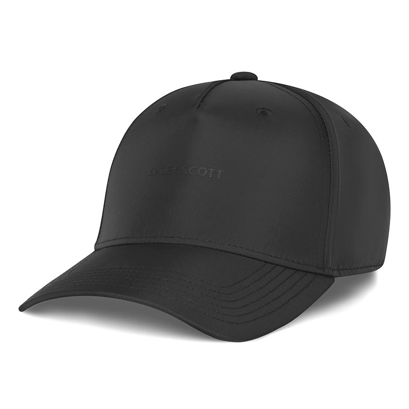 Lyle & Scott Shell Fabric Logo Baseball Cap in Jet Black – The Hat