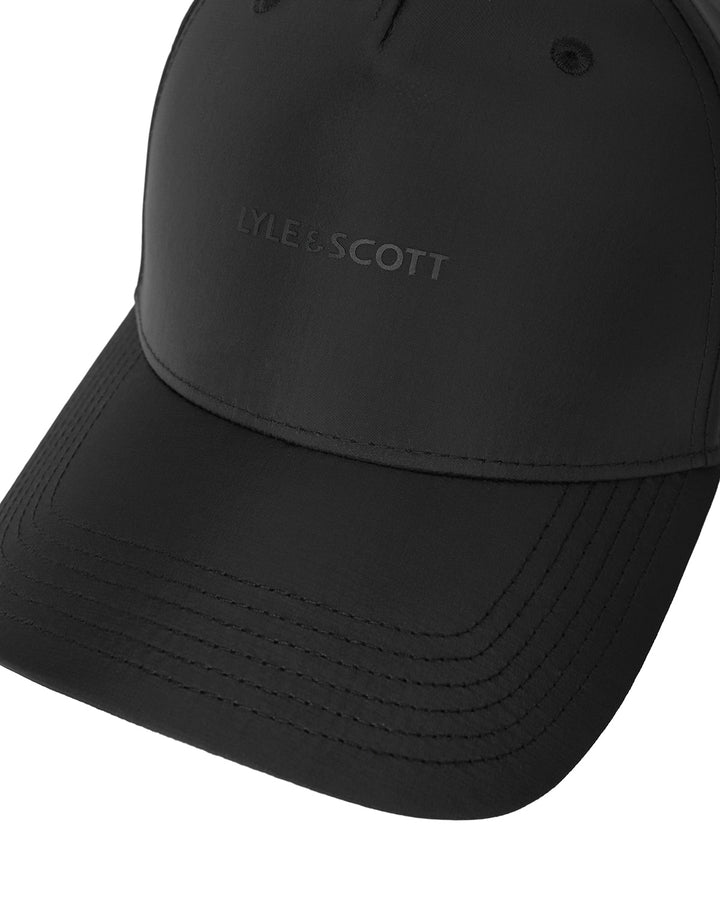 Black Shell Fabric Baseball Cap - Lyle & Scott