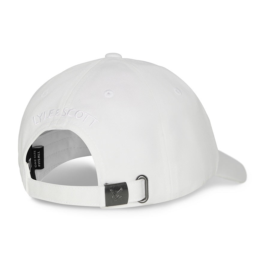White Cotton Adjustable Baseball Cap - Lyle  & Scott