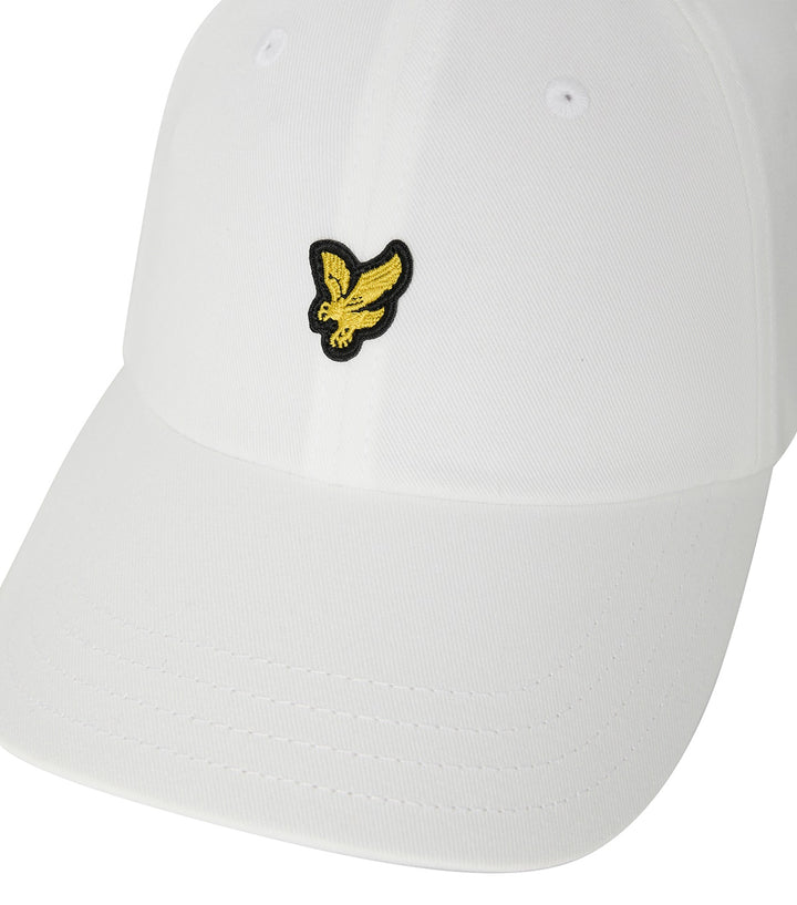 White Cotton Adjustable Baseball Cap - Lyle  & Scott