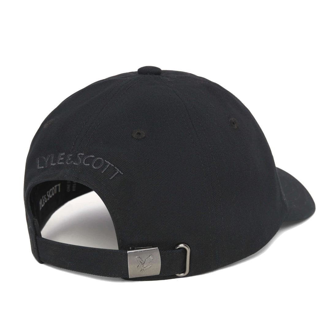 Black Cotton Adjustable Baseball Cap - Lyle  & Scott