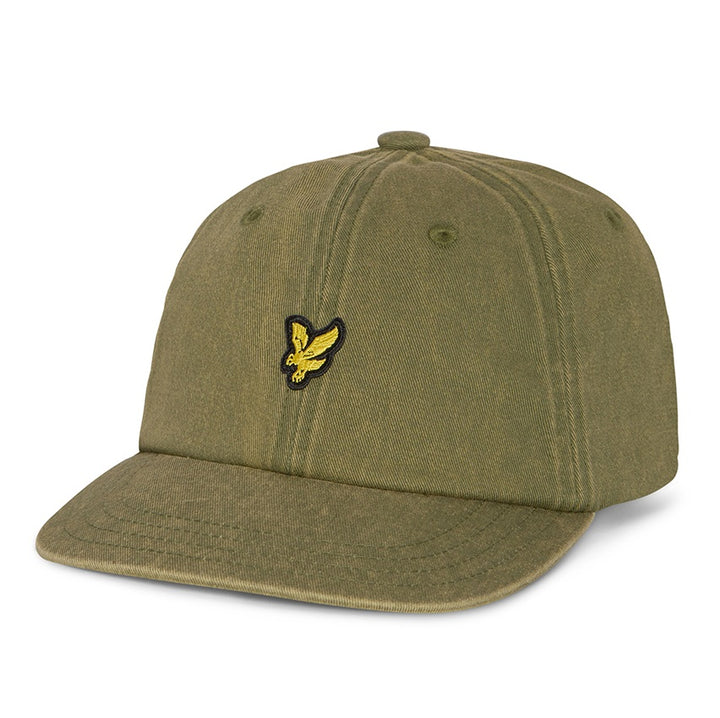 Washed Olive Cotton Adjustable Baseball Cap - Lyle  & Scott