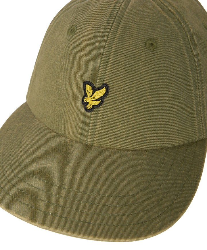 Washed Olive Cotton Adjustable Baseball Cap - Lyle  & Scott